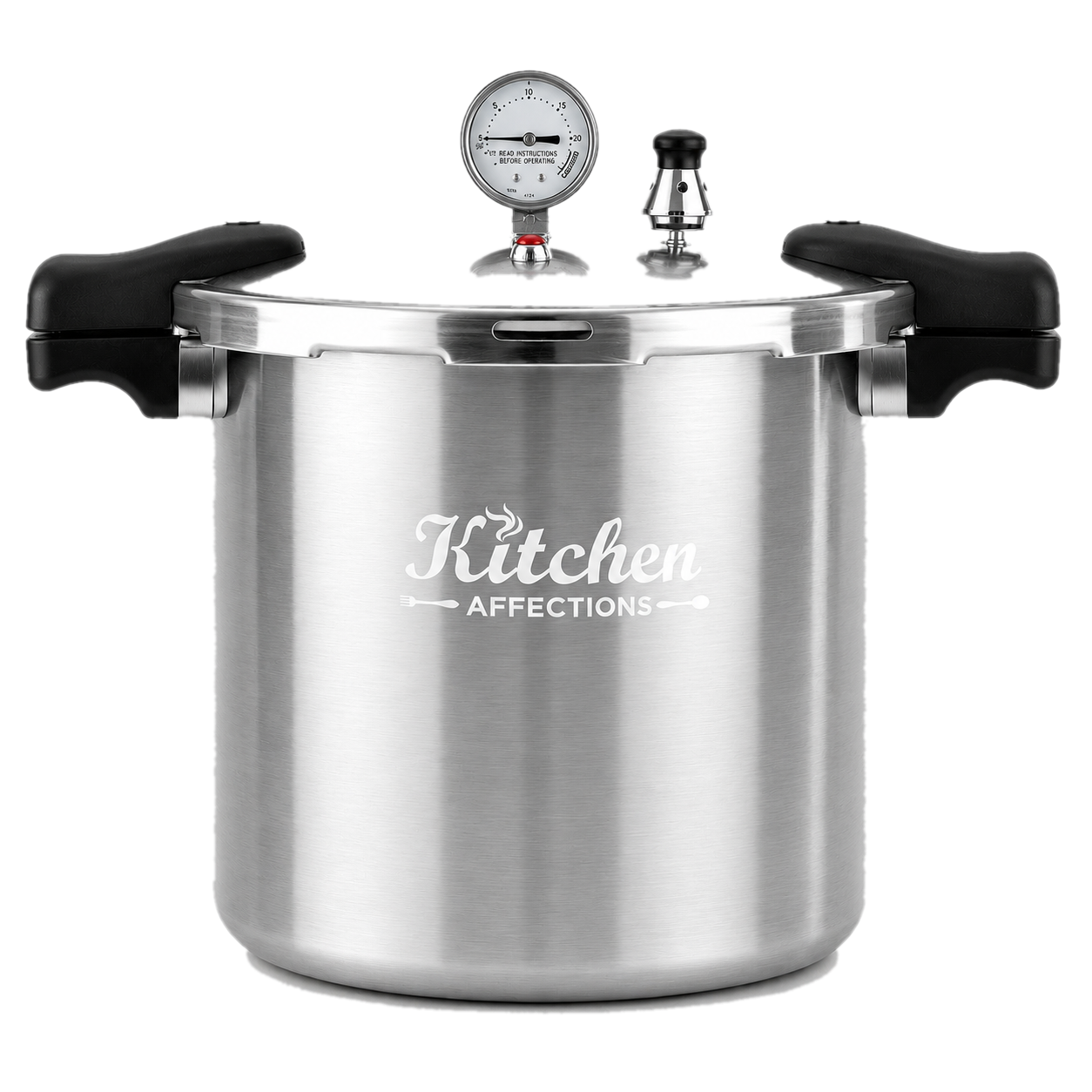 Kitchen Affections 24-Quart Pressure Canner with dual pressure gauge